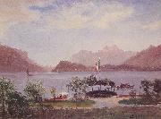 Albert Bierstadt Italian Lake Scene oil painting